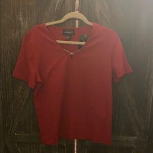 Fitted Red Short Sleeve T-Shirt